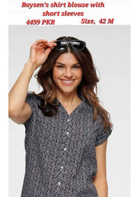 Boysen's shirt blouse with short sleeves