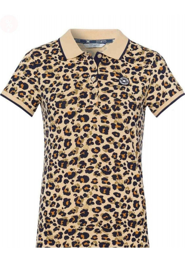 Tom Tailor polo team shirt in a fashionable Leopard design
