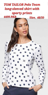 Tom Tailor Polo Team long-Sleeved Shirt with sporty print