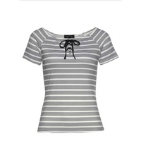 Melrose Carmen shirt with stripe design