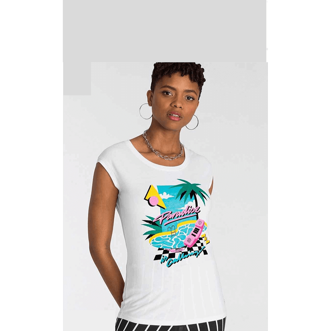 European trendy – Zair pattern AJC flora T-shirt with