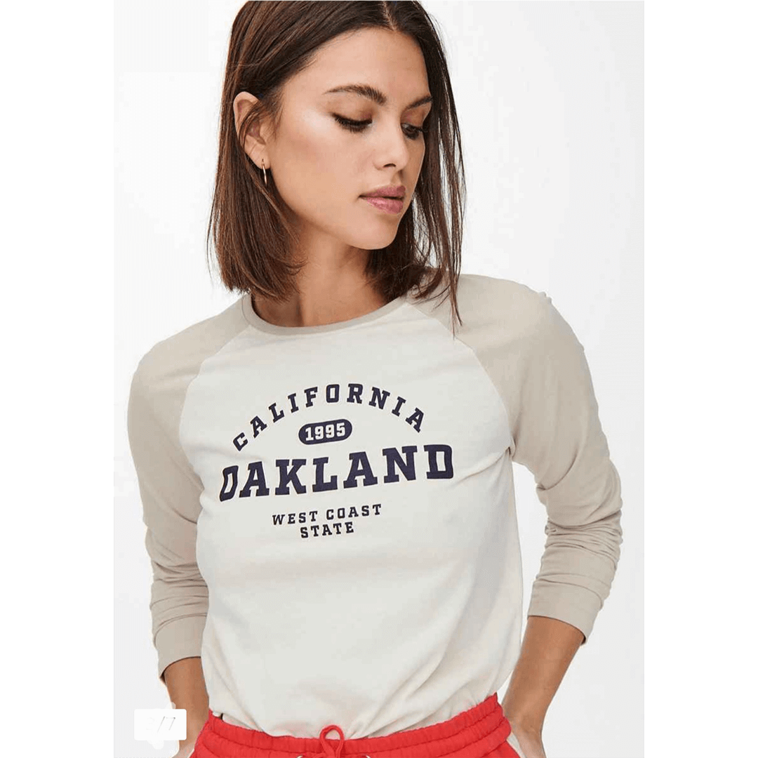 Only long-sleeved shirt - ONLOLIVIA TOP - in college style