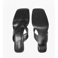 Catwalk Black High Heels Clip-toe Sandals for Women